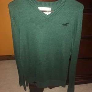 Dark Green V-Neck Sweater